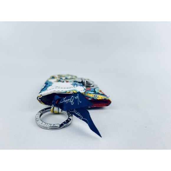 Vera Bradley Wallet Marina Paisley Quick Swipe ID Red Key Ring - Quilted - Picture 5 of 10